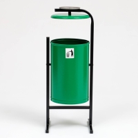 Урна уличная &laquo;Космос&raquo; 21 л, 32 х 82,5 х 28,5 см, зеленая, бак 0,6 мм
