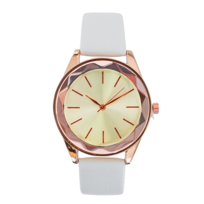 Часы наручные кварцевые женские Часы наручные кварцевые женские "Пиатерра", циферблат d-3.3 см, ремешок из экокожи, белые