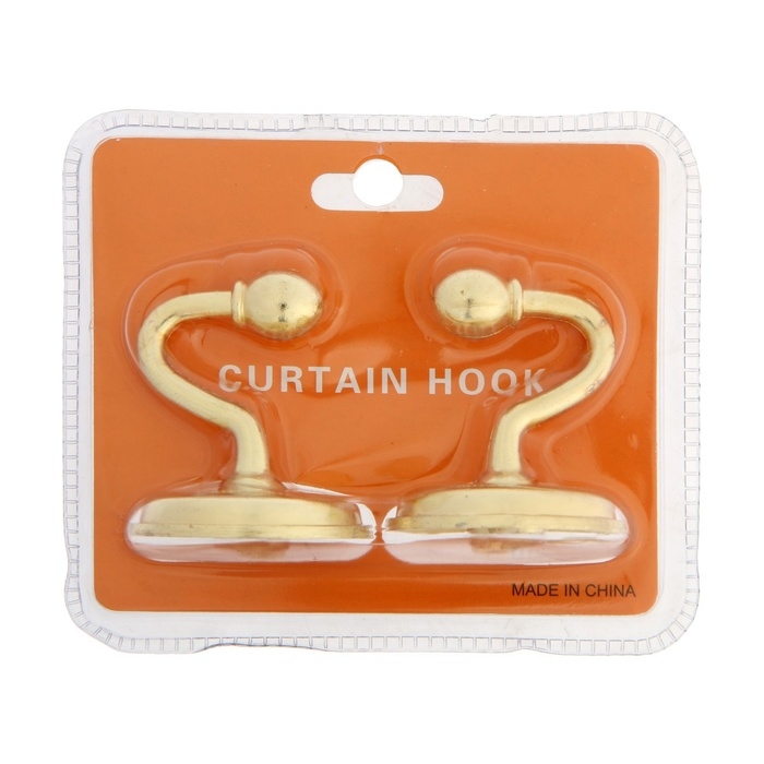 Крючок однорожковый для штор CAPPIO KC112, цвет золото, 2 шт