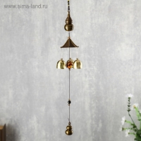 Музыка ветра металл "Горлянка" 3 колокольчика 1 фигурка 40 см МИКС Музыка ветра металл "Горлянка" 3 колокольчика 1 фигурка 40 см МИКС