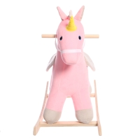 Качалка &laquo;Единорог&raquo;, цвет розово-серый