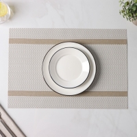 Салфетки сервировочные на стол Доляна &laquo;Рона&raquo;, 4 шт, 45&times;30 см, цвет бежевый