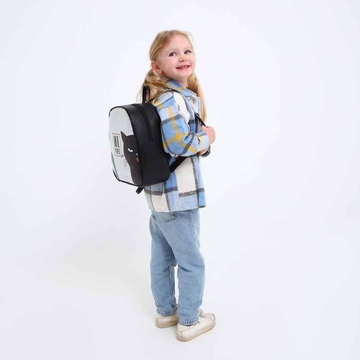 Рюкзак искусственная кожа, HI PEOPLE, кот, голография, 27 х 23 х 10 см