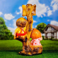 Садовая фигура "Мальчик и девочка на дереве", 40х31х66см, МИКС