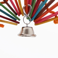 Игрушка для птиц "Веер" с колокольчиком, разноцветная, 20 х 20 см Игрушка для птиц "Веер" с колокольчиком, разноцветная, 20 х 20 см