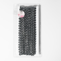 Тесьма декоративная «Волна», 10 мм, 10 ± 1 м, цвет серебряный/чёрный Тесьма декоративная «Волна», 10 мм, 10 ± 1 м, цвет серебряный/чёрный