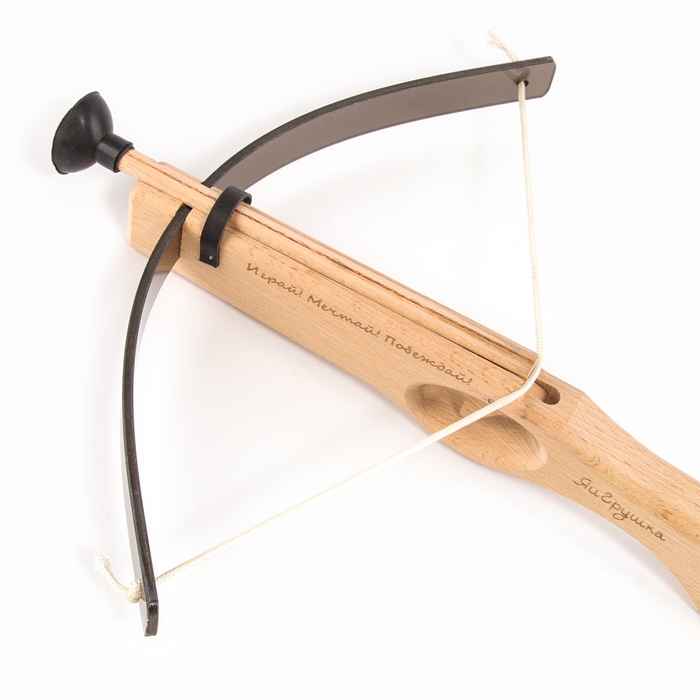 Арбалет с ручкой мини с пластиковой дугой, 29 см, из бука