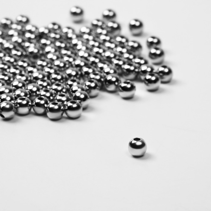 Бусина &laquo;Гематит&raquo; d=5мм, (набор 10 г), цвет серебро