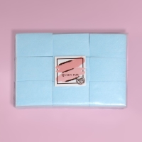 Салфетки для маникюра, безворсовые, плотные, 560 шт, 6 &times; 4 см, цвет голубой