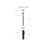 Комплект крепления унитаза к полу ST715F2, 2 шпильки Комплект крепления унитаза к полу ST715F2, 2 шпильки