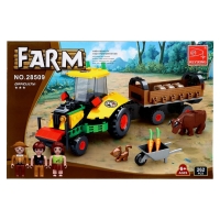 Конструктор Ферма &laquo;Трактор с телегой&raquo;, 262 детали
