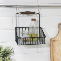 Полка для кухни, для рейлинга, 21&times;11&times;20 см, цвет чёрный