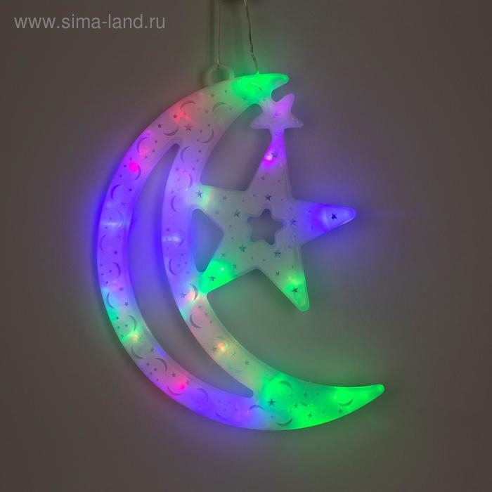 Светодиодная фигура «Месяц» 20 × 30 см, пластик, 220 В, свечение мульти (RG/RB) Светодиодная фигура «Месяц» 20 × 30 см, пластик, 220 В, свечение мульти (RG/RB)