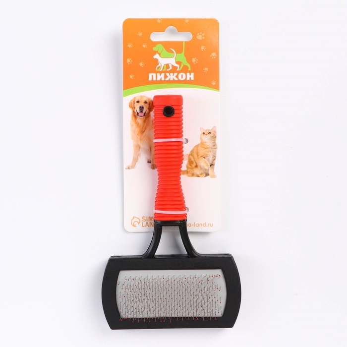 Пуходерка с каплей 10 х 17 см, прорезиненная ручка, чёрно-красная Пуходерка с каплей 10 х 17 см, прорезиненная ручка, чёрно-красная