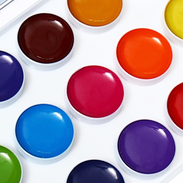 Акварель 18 цветов, ErichKrause Jolly Friends, без кисти, пластиковая коробка, еврподвес