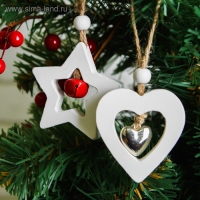 Подвеска новогодняя «Фигурки», с бубенчиком, МИКС Подвеска новогодняя «Фигурки», с бубенчиком, МИКС