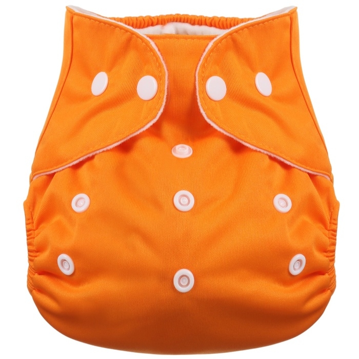 Многоразовый подгузник, 3-15 кг, цвет оранжевый, Крошка Я Многоразовый подгузник, 3-15 кг, цвет оранжевый, Крошка Я