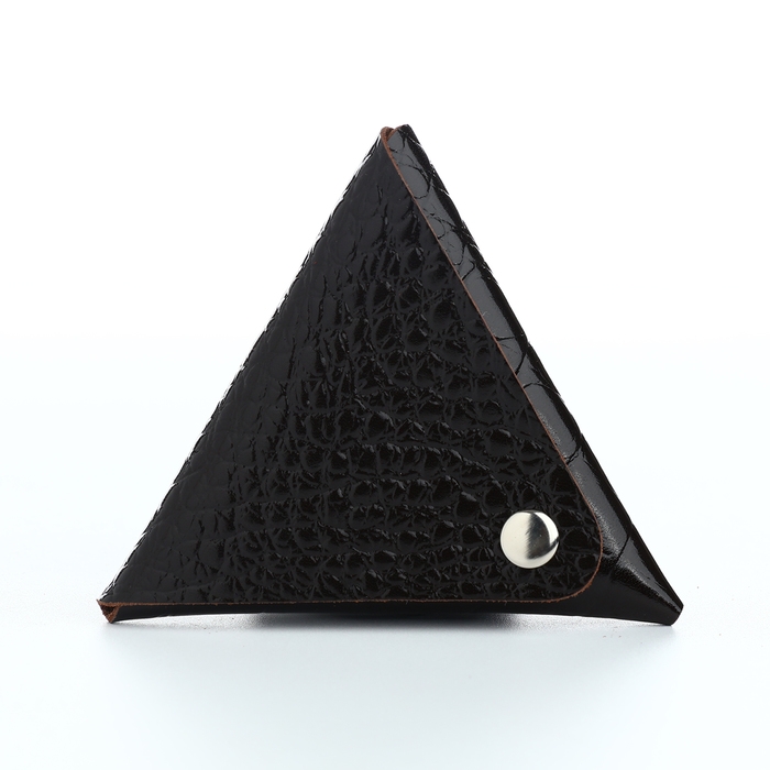 Монетница на кнопке TEXTURA, цвет коричневый Монетница на кнопке TEXTURA, цвет коричневый