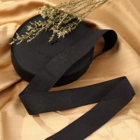 Резинка вязаная, 40 мм, 25 &plusmn; 2 м, цвет чёрный