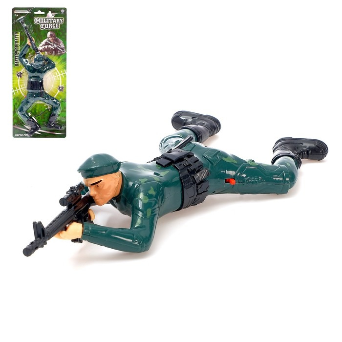 Фигурка солдатика &laquo;Пехотинец&raquo;, ползает, световые и звуковые эффекты, МИКС