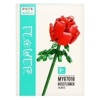 Конструктор Цветы &laquo;Красная роза&raquo;, 112 деталей