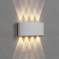 Светильник фасадный &laquo;Полусфера&raquo;, FSD-067, 8 Вт, 3000К, 4 луча, IP65, 220 В, пластик, белый   1008421