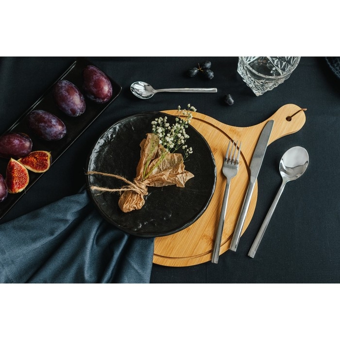 Ложка столовая из нержавеющей стали &laquo;Тайфун&raquo;, длина 19 см, цвет серебряный