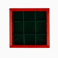 Коробка под 9 конфет с ячейками &laquo;Ёлочки&raquo;, 14.5 х 14.5 х 3 см