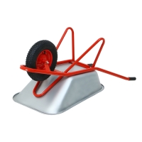 Тачка строительная, 1 пневмоколесо, груз/п 200 кг, объем 110 л, оцинкованный кузов 0,8 мм, Greengo