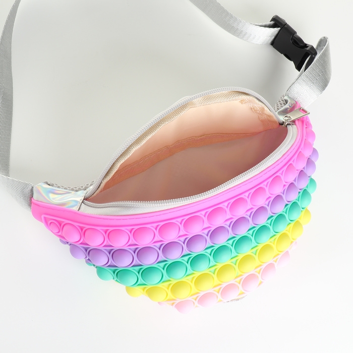 Сумка поясная детская на молнии «Выбражулька», pop it, цвет разноцветный Сумка поясная детская на молнии «Выбражулька», pop it, цвет разноцветный