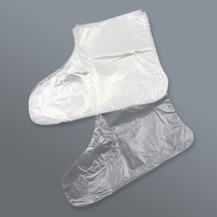 Одноразовые носочки, для парафинотерапии, набор 50 шт, цвет прозрачный Одноразовые носочки, для парафинотерапии, набор 50 шт, цвет прозрачный