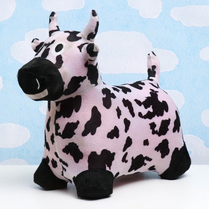 Игрушка - прыгун детская Игрушка - прыгун детская "Коровка" резиновая надувная, 50х27см, в чехле, черно-белая