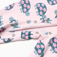 Комбинезон детский (3 шт.), цвет белый/розовый/светло-розовый, рост 74 см