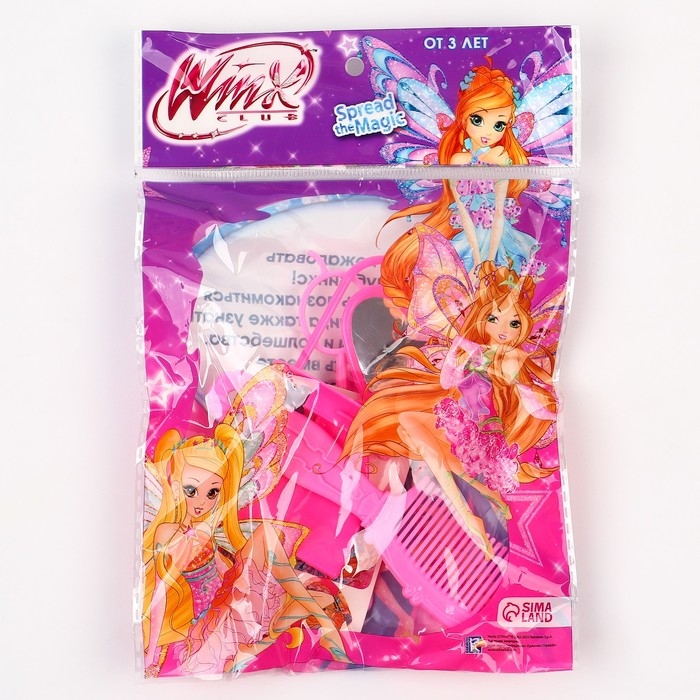 Набор парикмахера Набор парикмахера "Феи" WINX в пакете, 4 предмета