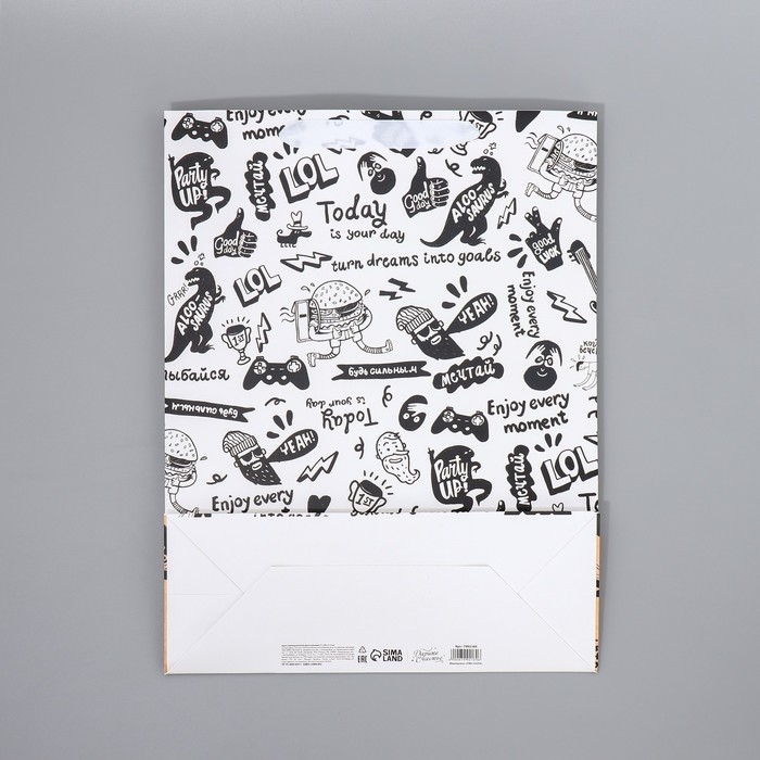 Пакет подарочный ламинированный двухсторонний, упаковка, &laquo;Что-то очень крутое&raquo;, L 40 х 31 х 11,5 см