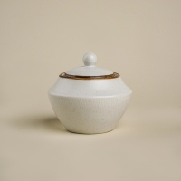 Сахарница фарфоровая SL Home &laquo;Волна в камне&raquo;, 300 мл, 9,5&times;10,5 см, цвет белый