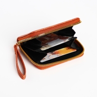 Кошелёк детский на молнии, цвет рыжий Кошелёк детский на молнии, цвет рыжий