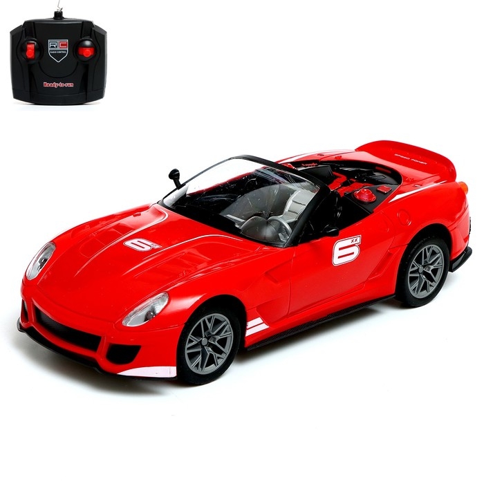Машина радиоуправляемая &laquo;Кабриолет&raquo;, работает от аккумулятора, цвет красный