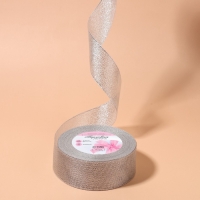 Лента парчовая, 40 мм, 23 &plusmn; 1 м, цвет серебряный