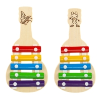 Металлофон &laquo;Гитара&raquo; 21&times;10,5 &times; 1,5 см, 2 палочки, МИКС