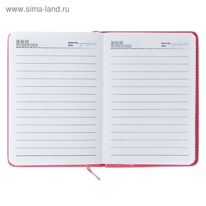 Ежедневник недатированный А6, 100 листов в линейку, обложка пвх, МИКС