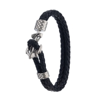 Мужской подарочный набор "Якорь" 2 в 1: наручные часы, браслет