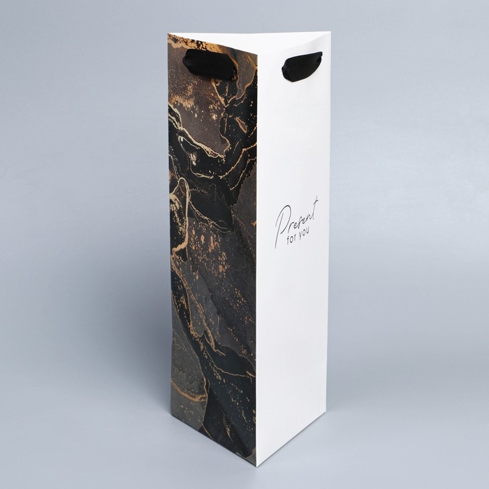 Пакет подарочный под бутылку, упаковка, &laquo;Present&raquo;, 13 х 32 х 11,3 см