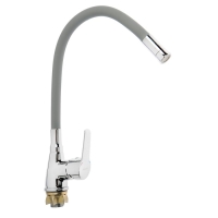 Смеситель для кухни Accoona A4890T-5, однорычажный, гибкий излив, серый/хром Смеситель для кухни Accoona A4890T-5, однорычажный, гибкий излив, серый/хром