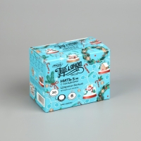 Гирлянда &laquo;Нить&raquo; 5 м с насадками &laquo;Шарики белые&raquo;, IP20, прозрачная нить, 30 LED, свечение белое, 8 режимов, 220 В