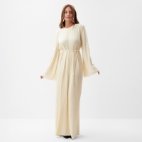 Платье женское MIST Classic collection, макси, размер 48-50, бежевое