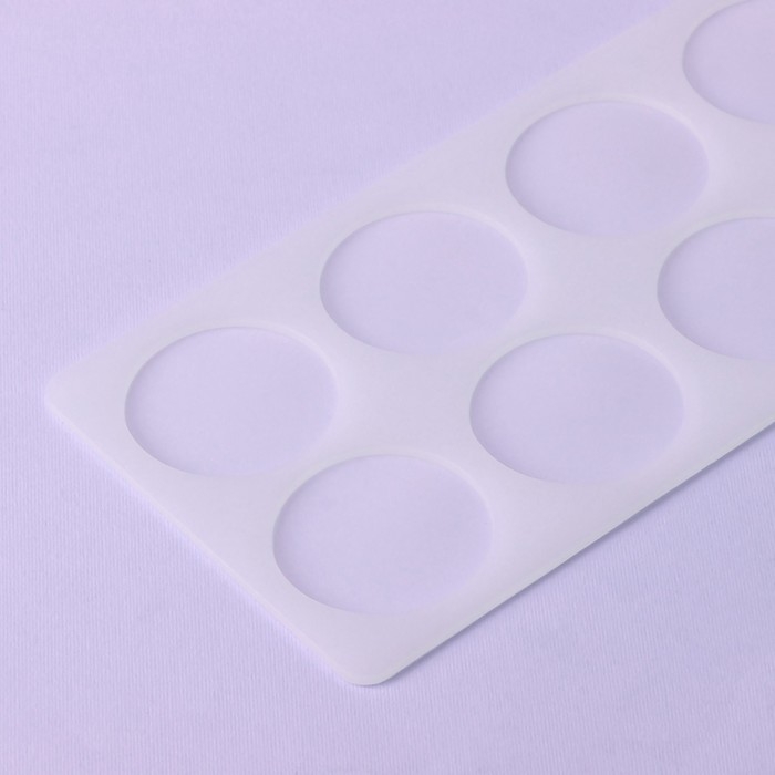 Форма для шоколада &laquo;Круг&raquo;, силикон, 8 ячеек, 23,5&times;12&times;0,3 см, цвет прозрачный