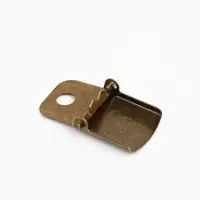 Застёжка для кепки, с люверсом, 2&times;2 см, цвет бронзовый