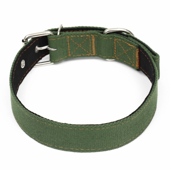 Ошейник брезентовый с подкладом, 72 х 3,5 см, хаки