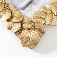 Фоторамка полистоун 10х15 см "Листочки" золото 21х16 см